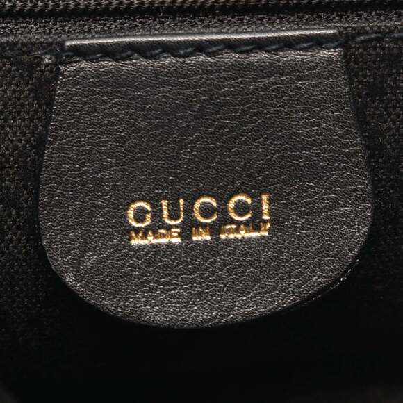 GUCCI Authentic Black Leather Bamboo Backpack main image 9